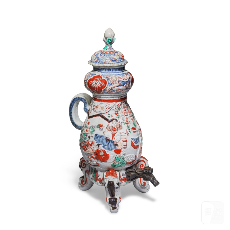 江戶時代 十七世紀晚期 伊萬里咖啡壺 | AN IMARI COFFEE URN AND COVER - 图6
